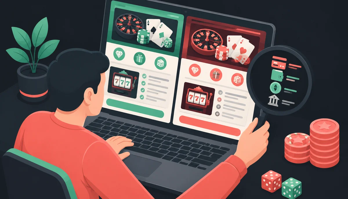 Isometrische Szene zum Casino-Vergleich