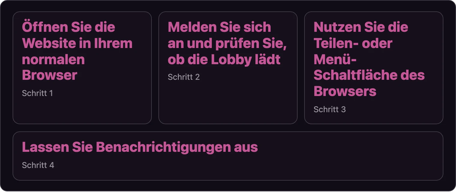 Vier Schritte zum Erstellen eines Home-Screen-Symbols